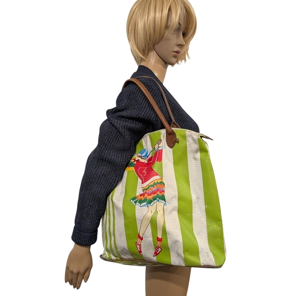 Vintage Golf bag canvas leather handle straps fairway Links - Picture 3 of 16